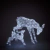 Acrylic LED Family Of Reindeer White 3D Outdoor Christmas Light Decoration