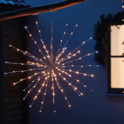 Silver North Star LED Christmas Light Decoration - Large