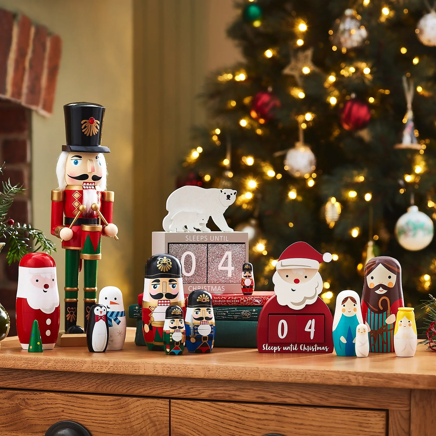 Polar Bear Wooden Christmas Advent Countdown Blocks - Image 2