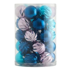 Midnight Magic Shatterproof Christmas Tree Baubles - 30 Pack