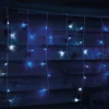 480 LED Timer Icicle String Christmas Lights - White Blue