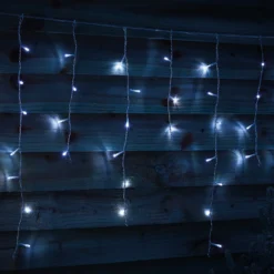 720 LED Timer Icicle String Christmas Lights - Bright White