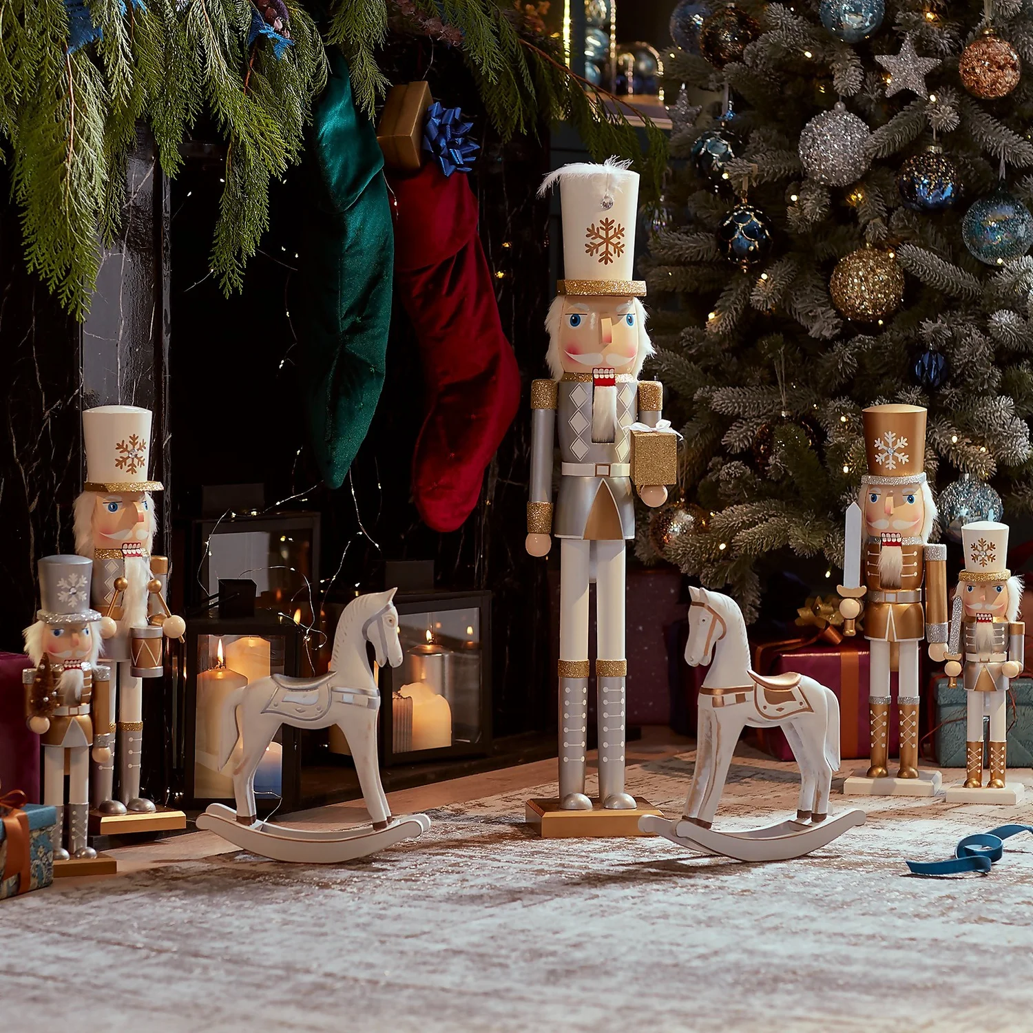 Gold Wooden Nutcracker Figure Christmas Decoration - 36cm - Image 2