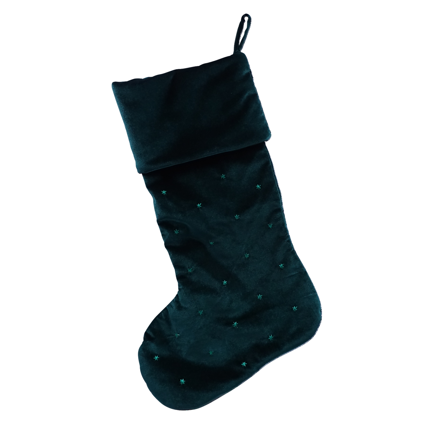 Velvet Christmas Stocking - Green