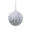 Silver Lace Christmas Tree Bauble - 100mm