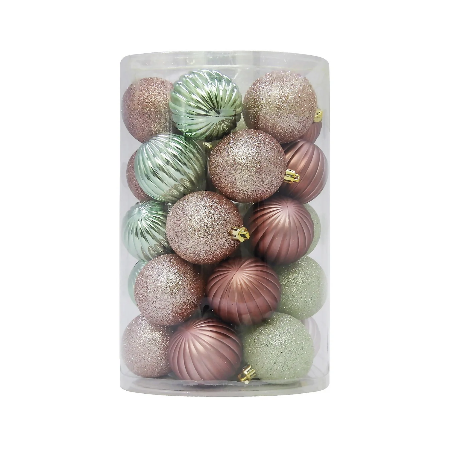 Elegance Shatterproof Christmas Tree Baubles - Pack Of 30