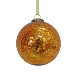 Copper Mercury Glass Christmas Tree Bauble - 90mm